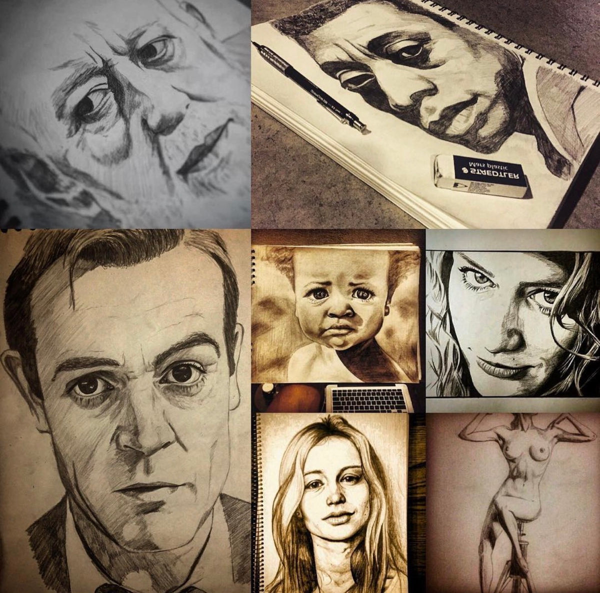 Austin's high school sketchbook